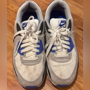 Youth Nike Blue and White Sneakers -Size 6.5 Y